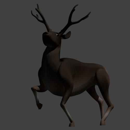 Deer - Stag - Low Poly preview image